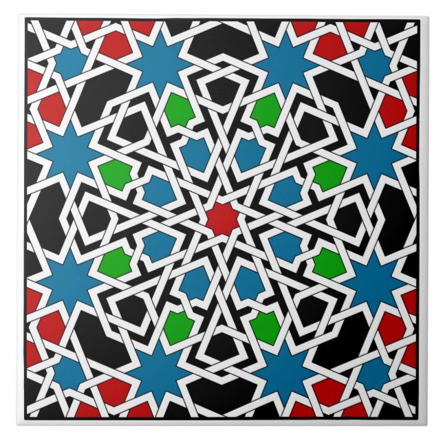 Islamisches geometrisches Muster Fliese (Vorderseite)