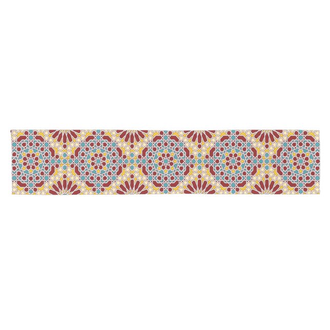 Islamisches geometrisches Muster Kurzer Tischläufer (Horizontal)