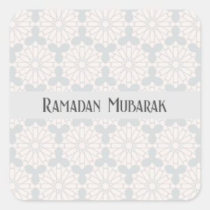 Islamisches geometrisches Muster Quadratischer Aufkleber