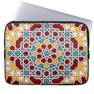 Islamisches geometrisches Muster Rickshaw Laptopschutzhülle