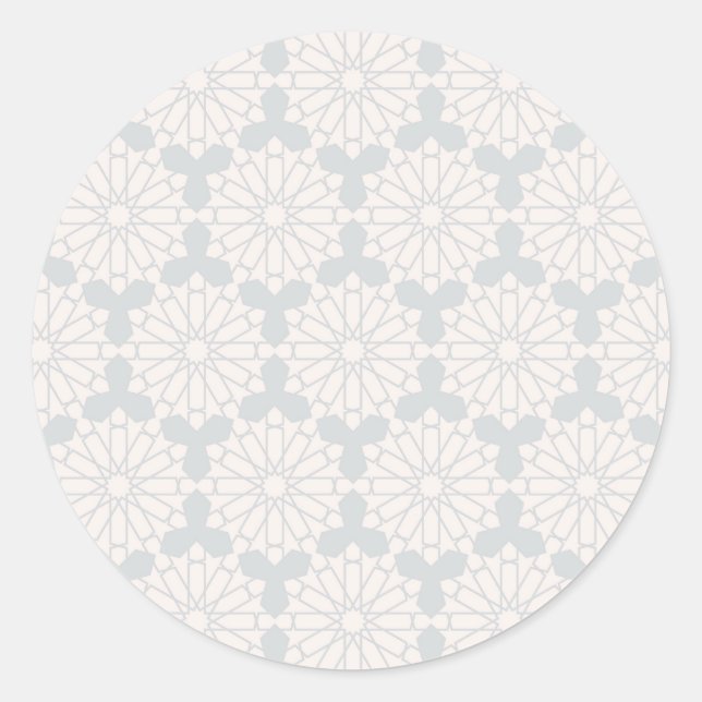 Islamisches geometrisches Muster Runder Aufkleber (Vorderseite)