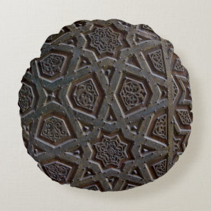 Islamisches geometrisches Muster Rundes Kissen