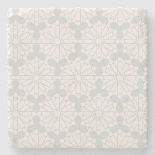 Islamisches geometrisches Muster Steinuntersetzer (Vorderseite)
