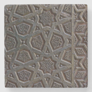 Islamisches geometrisches Muster Steinuntersetzer