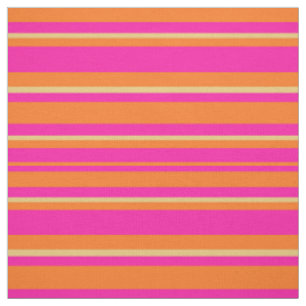 Islamisches helles rosa orange gestreiftes Muster Stoff