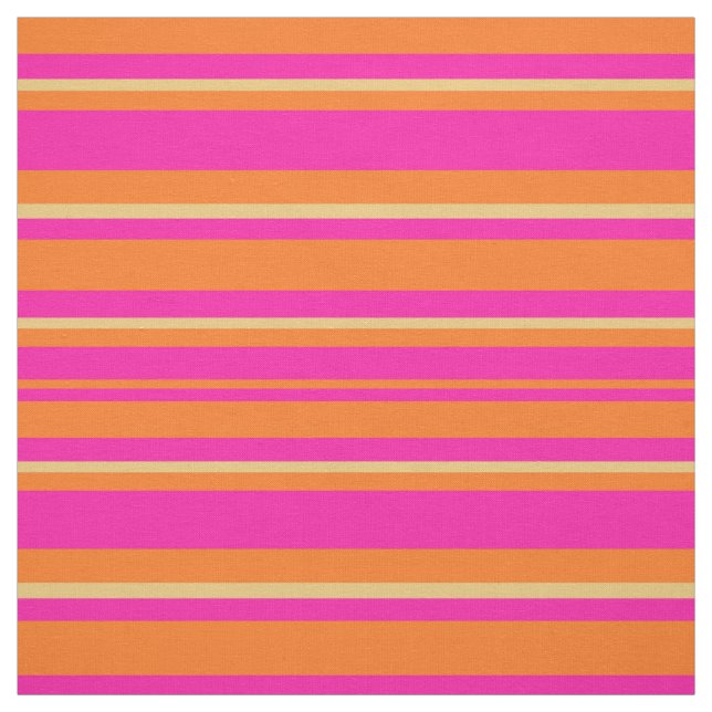 Islamisches helles rosa orange gestreiftes Muster Stoff (Muster)