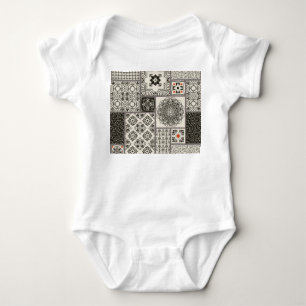 Islamisches Majolika-Fliesenmuster Baby Strampler