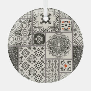 Islamisches Majolika-Fliesenmuster Ornament Aus Glas