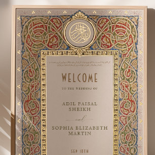 Islamisches Muslim-Willkommensschild Hochzeit Nouv Foliendrucke