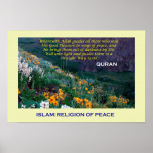 Islamisches Plakat (Islamreligion des Friedens)