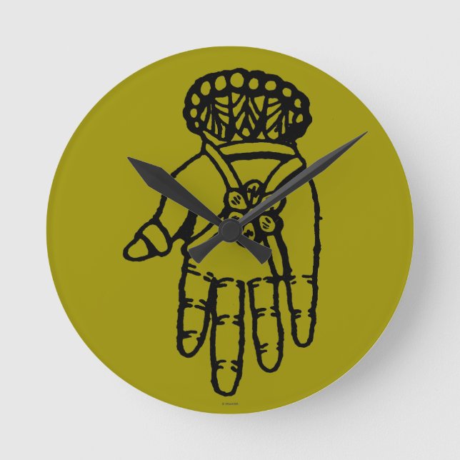 Islamisches Symbol: Hamsa Runde Wanduhr (Vorderseite)