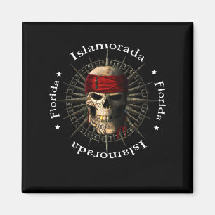 Islamorada Florida Keys Pirate Skull Magnet