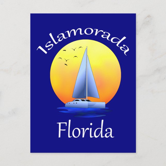 Islamorada Florida Keys Segeln Postkarte (Vorderseite)