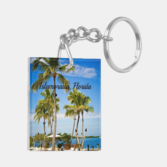 Islamorada, Palmen in Florida Schlüsselanhänger (Rückseite links)