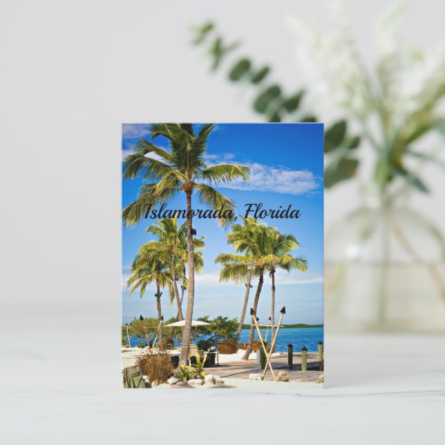 Islamorada, tropisches Foto von Florida Postkarte (Stehend Vorderseite)