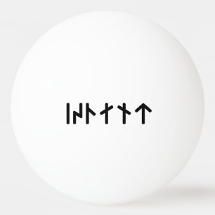 Island ᛁᛋᛚᛅᚾᛏ ~ Jüngere Futhark-Runen Tischtennisball