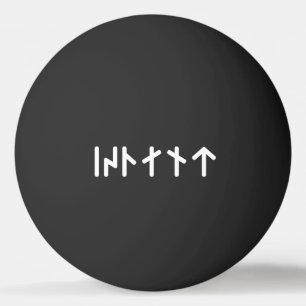 Island ᛁᛋᛚᛅᚾᛏ ~ Jüngere Futhark-Runen Tischtennisball
