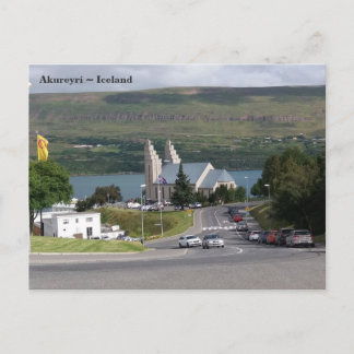 Island, Akureyrarkirkja, Akureyri Postkarte