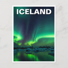 Island Aurora Nordlichtreise Postkarte