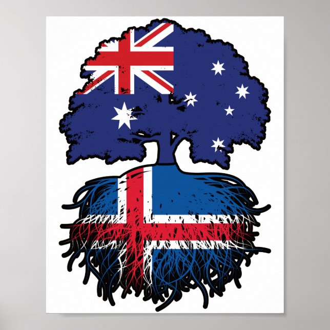 Island, Australien, Australien, Tree Roots Poster (Vorne)