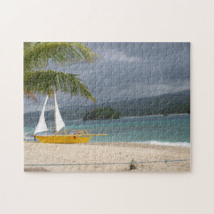 Island Beach Boat Paradise Jigsaw Puzzle