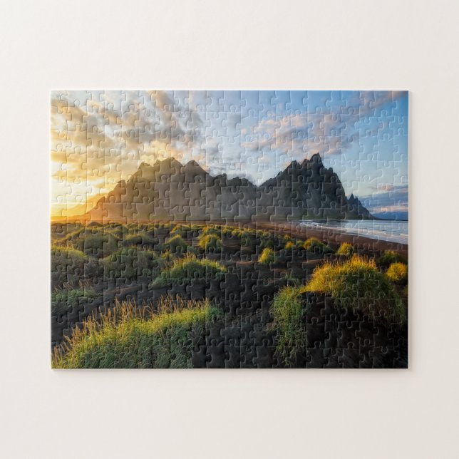 Island Black Sand Beach Jigsaw Puzzle (Horizontal)
