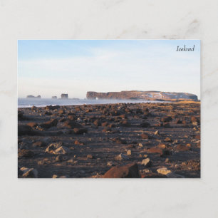 Island Black Sand Beach Postkarte