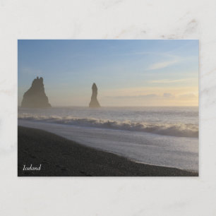 Island Black Sand Beach Postkarte