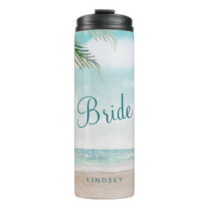 Island Breeze Painted Beach Personalisiert Bride Thermosbecher