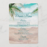 Island Breeze Painted Beach Szene Hochzeitsessen