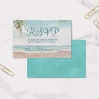 Island Breeze Site Mariage RSVP Insertion Cartes