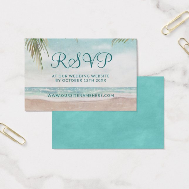Island Breeze Wedding Website UAWG Insert Cards (Büro)