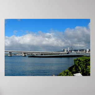 Island Bridge, Pearl Harbour, Hawaii Poster