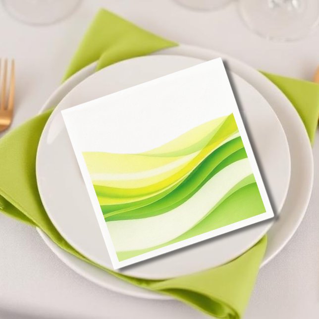 Island Citrus Green and Yellow Serviette (Island Citrus Green and Yellow Napkins)