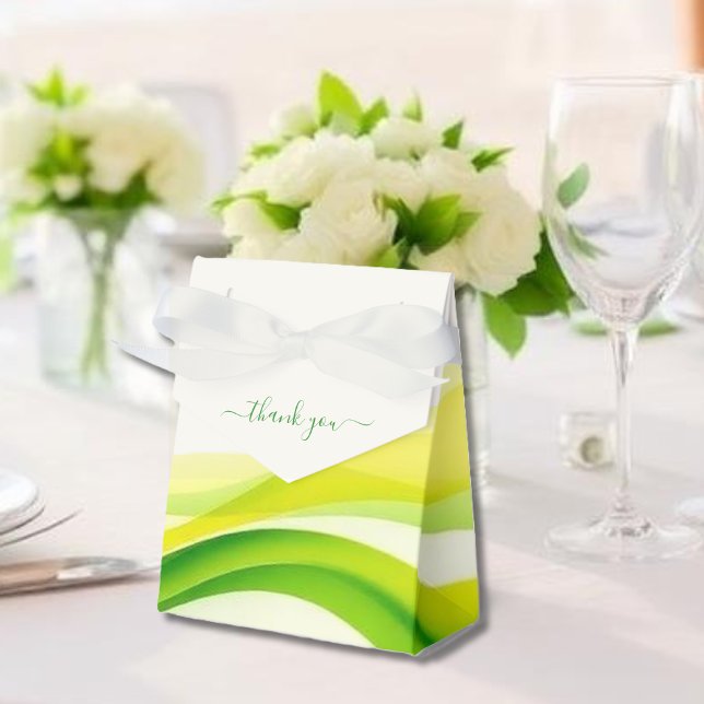 Island Citrus Green and Yellow Wedding Favor Boxes Geschenkschachtel (Island Citrus Green and Yellow Wedding Favor Boxes )