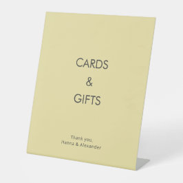 Island Citrus Yellow Cards & Gifts Wedding Sign Sockelschild