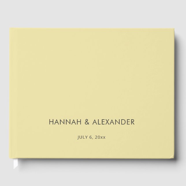 Island Citrus Yellow Wedding Guest Book Gästebuch (Vorderseite)