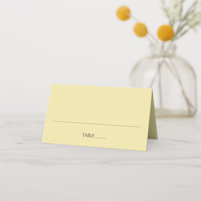Island Citrus Yellow Wedding Place Cards Platzkarte (Vorderseite)
