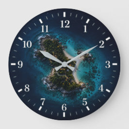 Island Clock 2026 Große Wanduhr