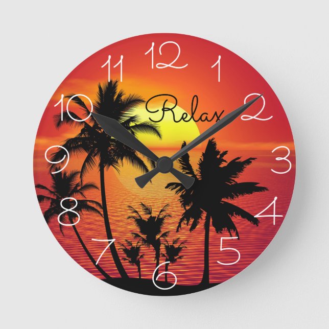 Island Clock Runde Wanduhr (Vorderseite)