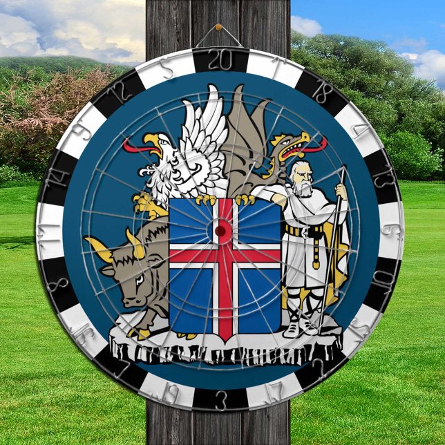 Island Dartboard, isländische Flag Darts Game Boar Dartscheibe (Von Creator hochgeladen)