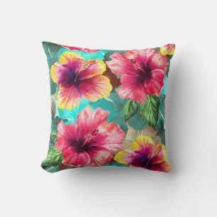 Island Elegante: Design der Hibiskus Kissen