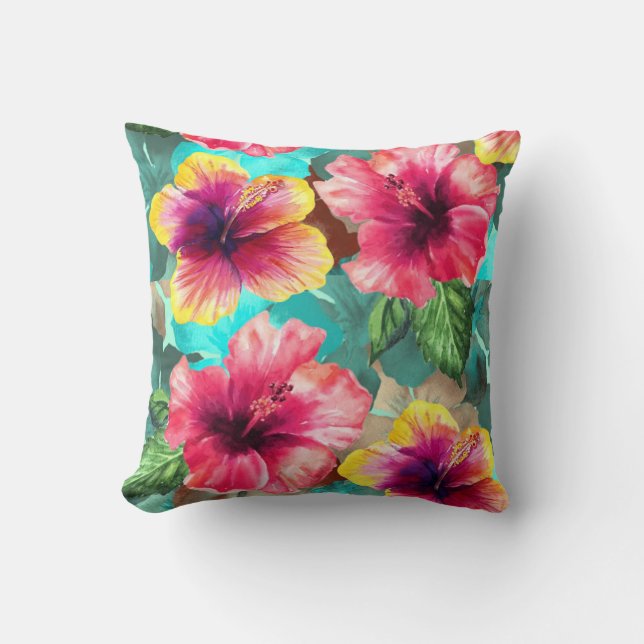 Island Elegante: Design der Hibiskus Kissen (Vorderseite)