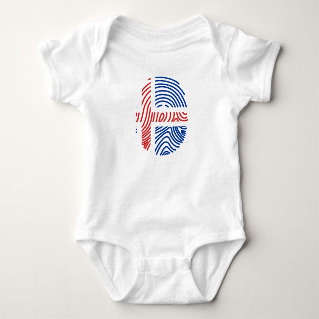 Island Fingerprint Baby Strampler (Vorderseite)