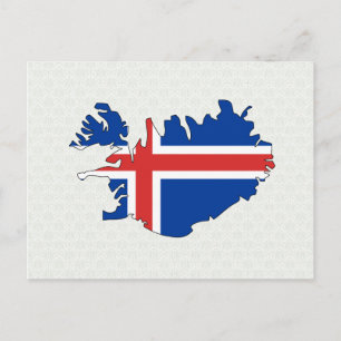 Island-Flag-Karte Postkarte