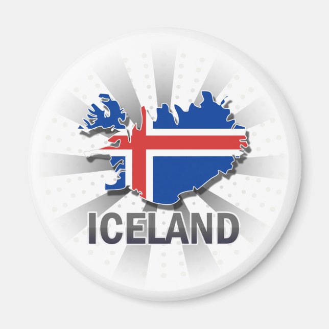 Island Flag Map 2.0 Magnet (Vorne)