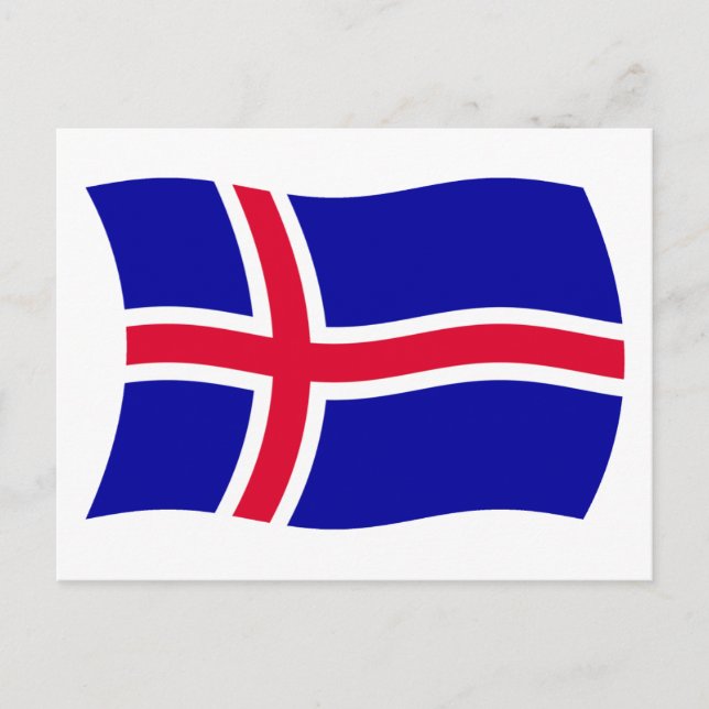 Island Flag Postkarte (Vorderseite)