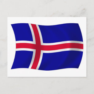 Island Flag Postkarte