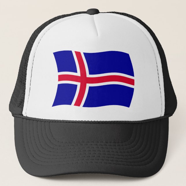Island-Flag Truckerkappe (Vorderseite)