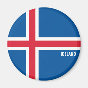 Island-Flagge Bezauberndes Patriotikum Magnet